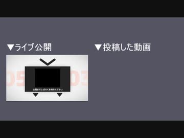ライブ公開タイムシフトと投稿動画比較