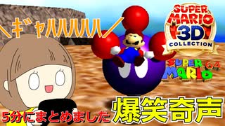 エレーナの「スーパーマリオ６４」 叫びと奇声とミス集をまとめてみました その２【女性実況】