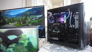 水冷PC動作デモ6_12（FF14・FF15ベンチマーク GTX1080 換装４Ｋ版）