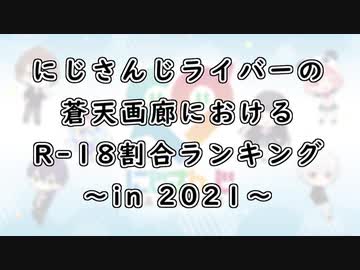 にじさんじライバーの蒼天画廊におけるR-18割合ランキング ～in 2021～