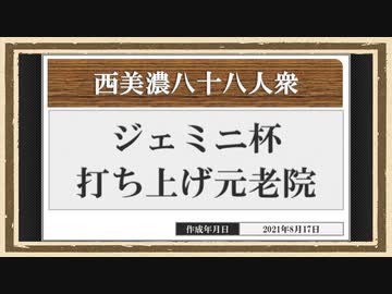 【ウマ娘 プリティダービー】◆西美濃１ハロン劇場◆ジェミニ杯＜打ち上げ篇＞