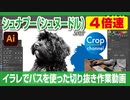 イラストレーター（Adobe illustrator）によるパスの切り抜き作業動画（シュナプー・シュヌードル.ver）手元操作動画付き（早回し・ダイジェスト）4倍速