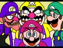 【手描きMAD】マリオ&ルイージ&ワリオ&ワルイージ×はじめてのチュウ【マリオMAD】