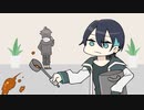 【手描き切り抜き】エントランスでカレーを撒く黛灰【メッシャーズ／三枝明那・黛灰・不破湊】