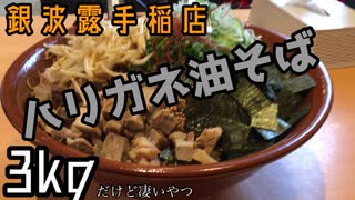 【大食い】銀波露手稲店でハリガネ油そば3kgのチャレンジメニューに挑戦してきた【札幌】