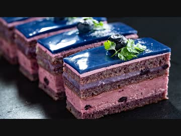 ブルーベリー・オペラ【お菓子作り】ASMR
