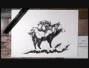 犬っこ - その3 -【ボールペン画メイキング】- Ballpoint pen drawing -