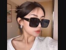 韓国ファッション偏光サングラスおしゃれシンプル ウェリントン型黒縁スクエア型サングラス大きいフレーム黒ぶちレディースめがねインスタ映え