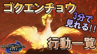 【MHRise】ゴクエンチョウ行動一覧