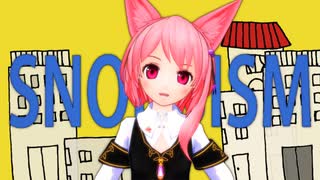 【MMD】ユノアさん(桃)、列車を待つ【SNOBBISM】