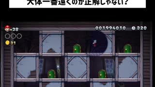 【New スーパーマリオブラザーズ U デラックス】扉がたくさんあるステージって大体一番遠いのが正解じゃない？
