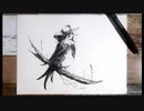 鳥 - その9 -【ボールペン画メイキング】- Ballpoint pen drawing -