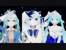 【MMD】雪ミク3人でSpring of Life