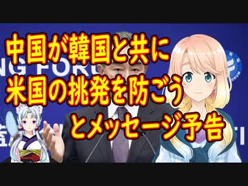 中国の王毅外相「韓国と共に米国の挑発を防ごう」【世界の〇〇にゅーす】