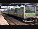 205系600番台Y12編成 氏家駅1番線発車