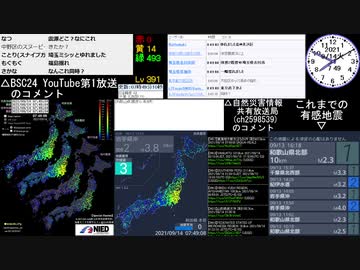 【緊急地震速報】2021年9月14日7時46分頃　東海道南方沖【最大震度3】