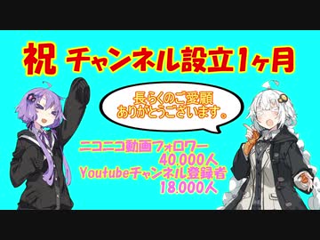 チャンネル設立1ヶ月記念動画　