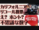 カリフォルニア州知事リコール投票　不思議な数字