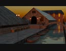 運河のある港町作ってみた(Blenderメイキング)