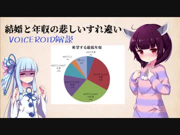 結婚と年収の悲しいすれ違い(VOICEROID解説)