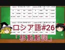ゆっくり語学解説：ロシア語#26「移動動詞」