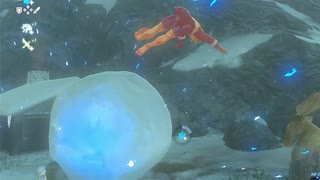 依頼を受けて、雪玉に盾サーフィンで突っ込んでみた