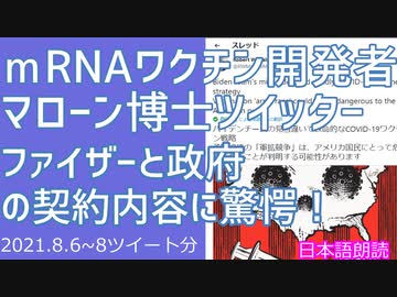 COVIDは世界的な宣伝活動であり 民主主義への脅威です～mRNAワクチン開発者Malone博士ツイッターより[日本語朗読]030920_2