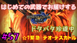 【MHRise】#57 はじめての武器でお届けするドタバタ珍道中 【☆7緊急 テオ・テスカトル】