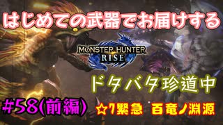 【MHRise】#58 （前編）はじめての武器でお届けするドタバタ珍道中 【☆7緊急 百竜ノ淵源】