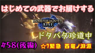 【MHRise】#58 （後編）はじめての武器でお届けするドタバタ珍道中 【☆7緊急 百竜ノ淵源】