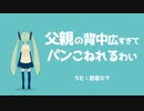 父親の背中広すぎてパンこねれるわい / 初音ミク