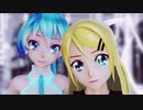 【MMD】ミクさんとリンちゃんでロミオとシンデレラ♪