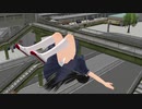 【MMD】てとらちゃんがミニセーラー服でL'azurを舞う（空中浮遊）