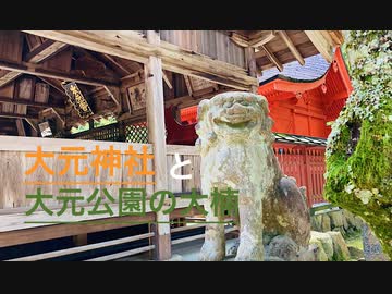 夏の終わりに西ノ松原を抜け「厳島神社」境外 摂社「大元神社」と大元公園にある楠の大木