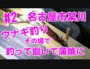 【#2 ウナギ釣り】11月でもウナギが釣れたので、その場で捌いて蒲焼にする！名古屋市内某川で！