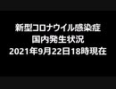 新型コロナウイル感染症　国内発生状況　2021年9月22日18時現在