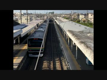 回復運転をするも先発に追いついてしまうE231系