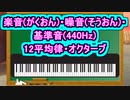 楽音(がくおん)・噪音(そうおん)・基準音(440Hz)・12平均律・オクターブ ( Chapter 5 の「音楽理論」 その2 ) [ How to Use ]