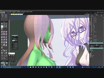 【モデリング】Vアバターを作る　その4（髪）