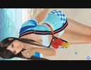 【DOAXVV】こころ　ブルーハワイ　日焼け跡　前屈み　覗き込む