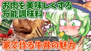 【東方グルメ劇場】「お肉を美味しくする調味料マキシマム 家でつくる牛丼」フランとこいしのゆっくりグルメニュース