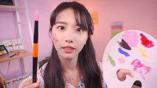 ASMRフェイスペイントをしてくれる美術の先生 ロールプレイ