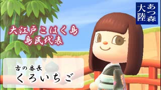 【あつ森大陸】大江戸こはく島「古の番長・くろいちご」の一日【あつまれどうぶつの森】