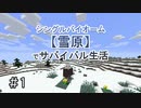 ＃1【Minecraft】シングルバイオーム❅雪原❅でサバイバル生活