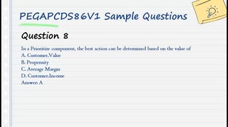 PCDS Version 8.6 PEGAPCDS86V1 Real Questions Online