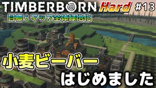 【Timberborn】『小麦ビーバーはじめました）』マップ全体緑地化!!ハードモードでビーバーの王国作り始めました #13【ゆっくり実況】