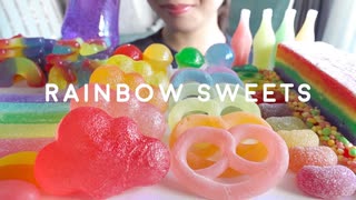 【咀嚼音】レインボースイーツを食べる【ASMR】RAINBOW SWEETS