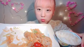 ASMR 豚の生姜焼き Ginger grilled pork 【咀嚼音/ Mukbang/ Eating Sounds】