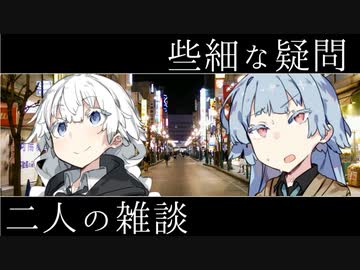 些細な疑問　二人の雑談【第二回手抜き祭】