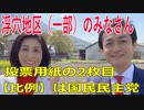 衆議院選挙2021・浮穴地区の選挙区は「愛媛２区」比例四国・２枚目の投票用紙は「国民民主党」
